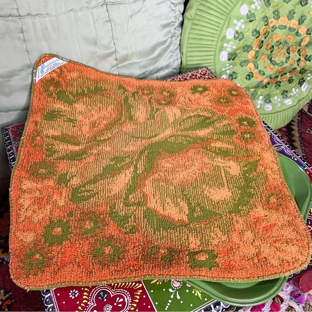 70s Fieldcrest Floral Washcloth